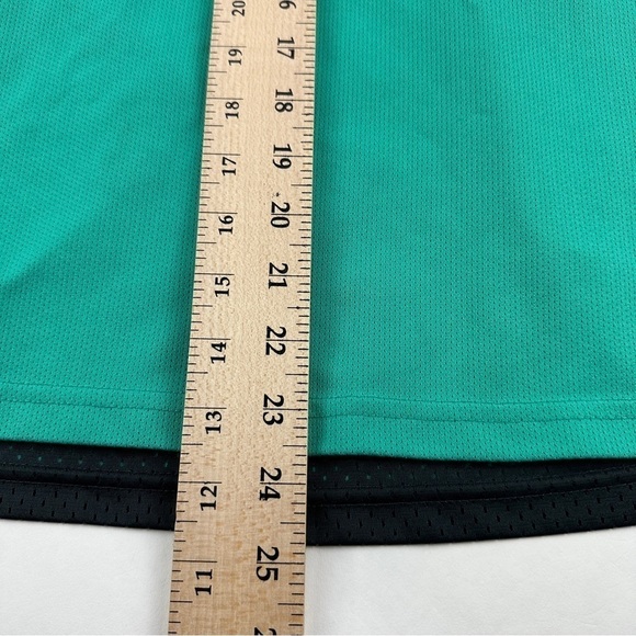 Athletic Tank Top Womens Green Black Two Layer Racer Back - Picture 5 of 7